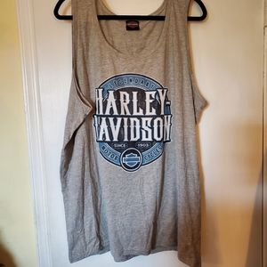 Harley-Davidson gray and blue tank top